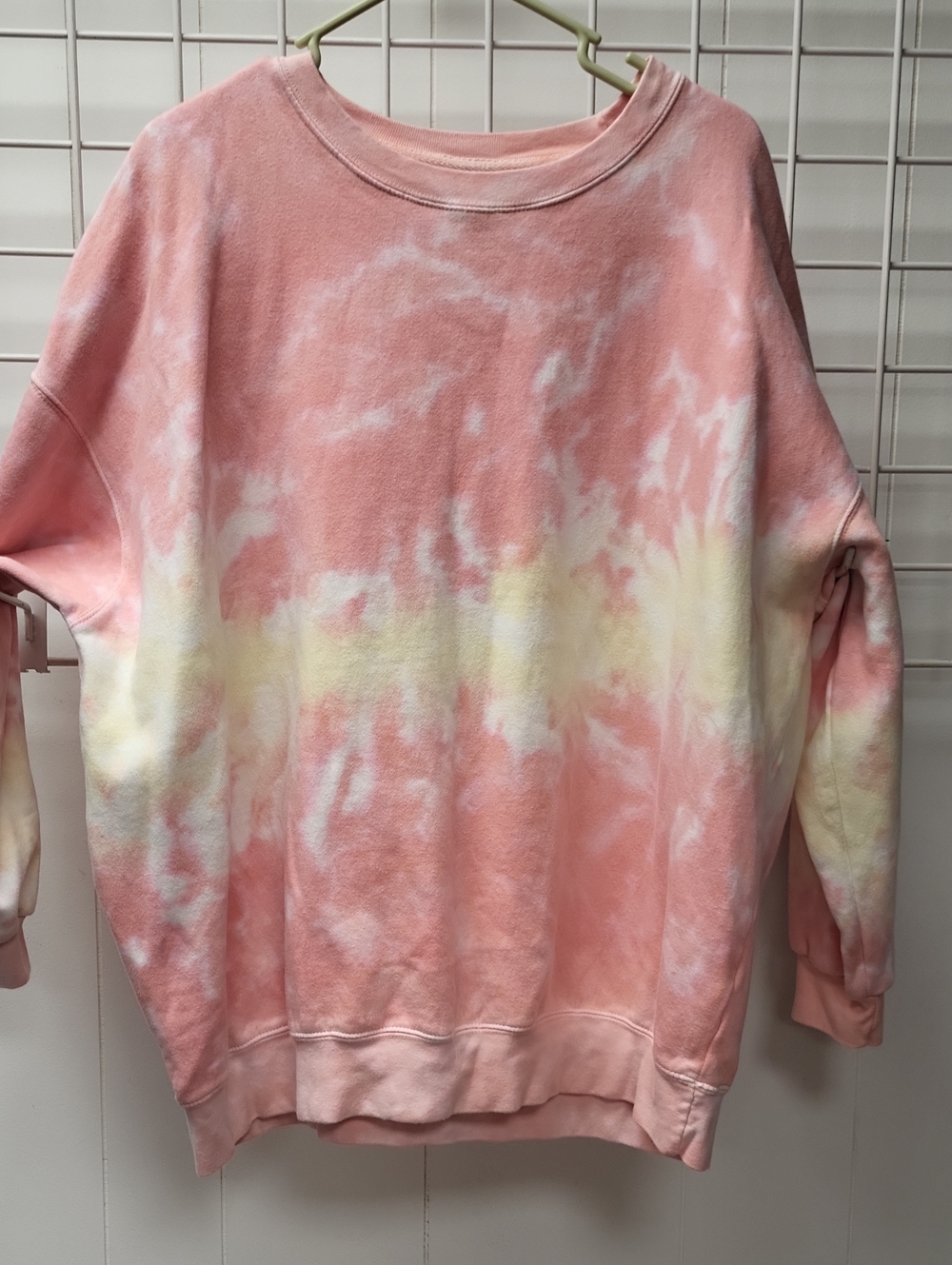 Pink & Cream Tie-Dye Sweatshirt, 2XL